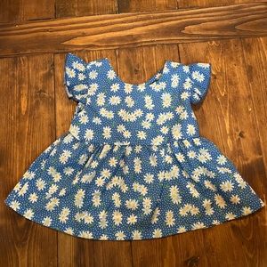 Blue & White Daisy Print Dress